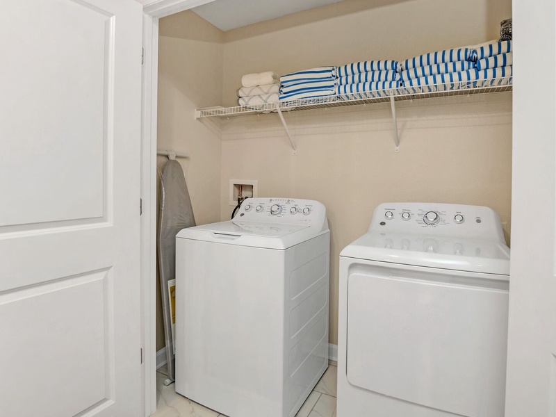 Need to do laundry? There is a washer and dryer at the unit for your convenience.
