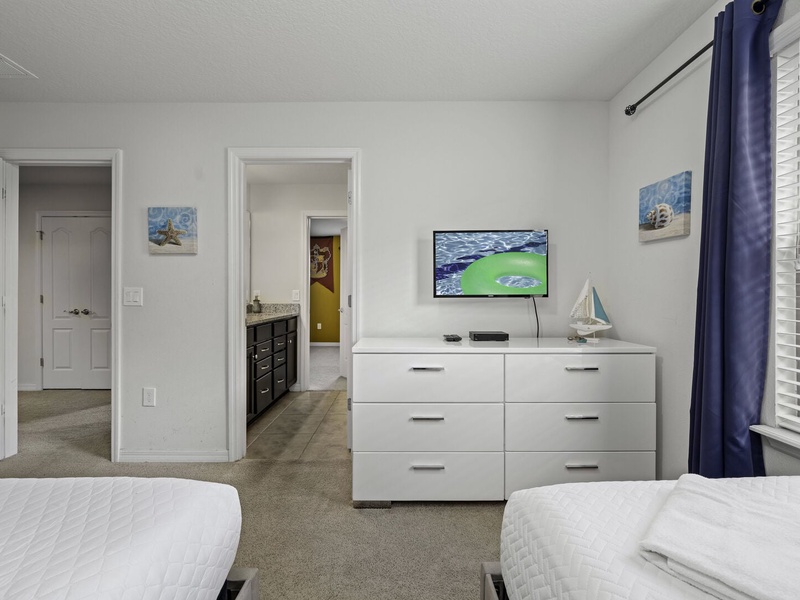 Each bedroom comes with its own TV for your convenience.