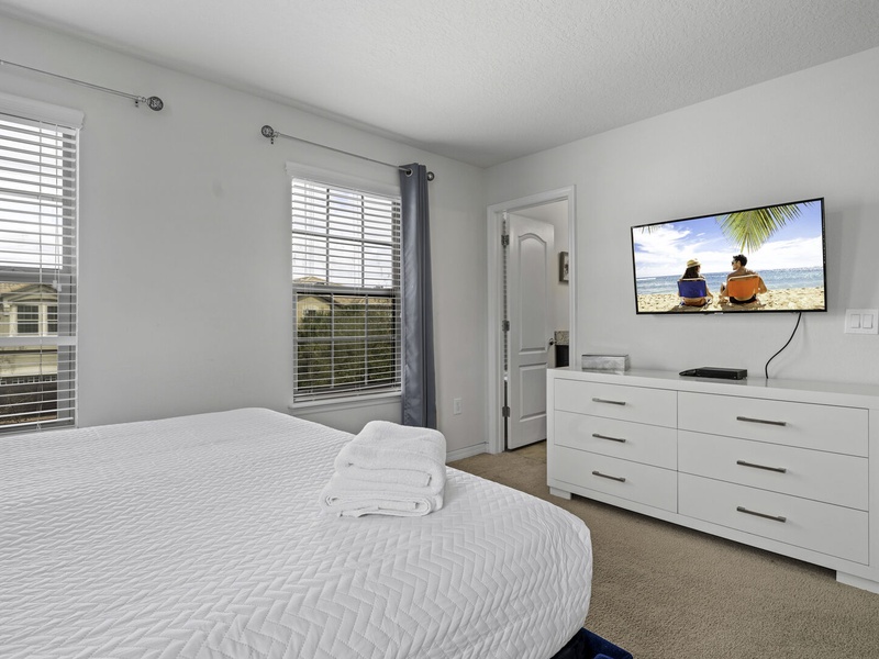 Each bedroom comes with its own TV for your convenience.