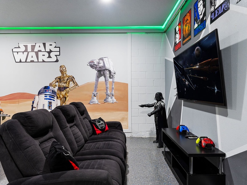 The game room is perfect for fans of all ages to immerse themselves in fun and adventure!