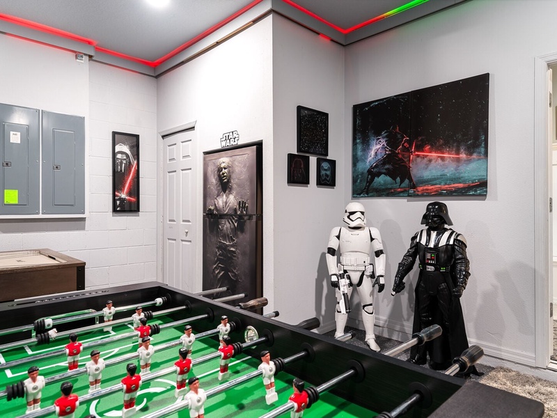 The game room is perfect for fans of all ages to immerse themselves in fun and adventure!