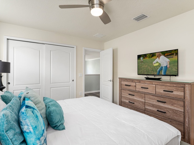 Each bedroom comes with its own TV.