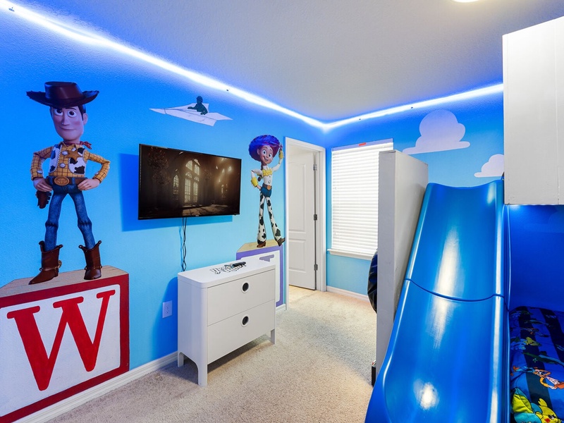 Each room comes with its own TV.