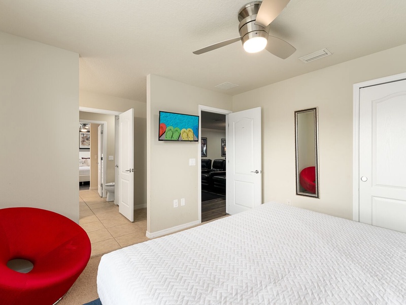 Each bedroom comes with its own TV.