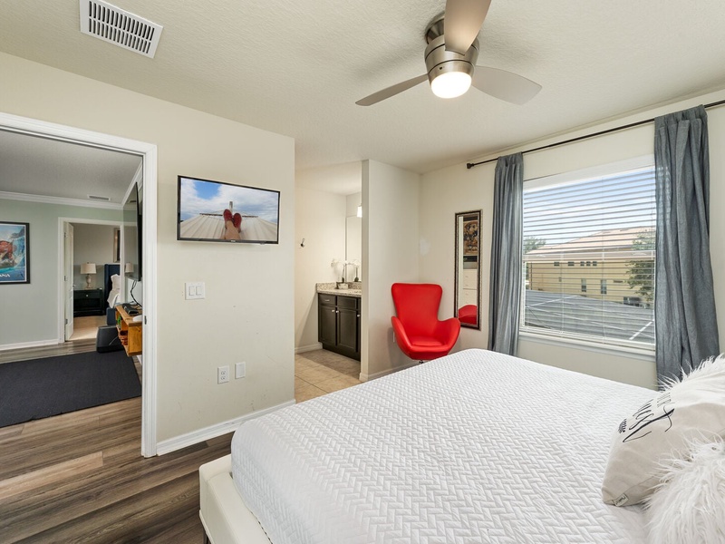 Each bedroom comes with its own TV.