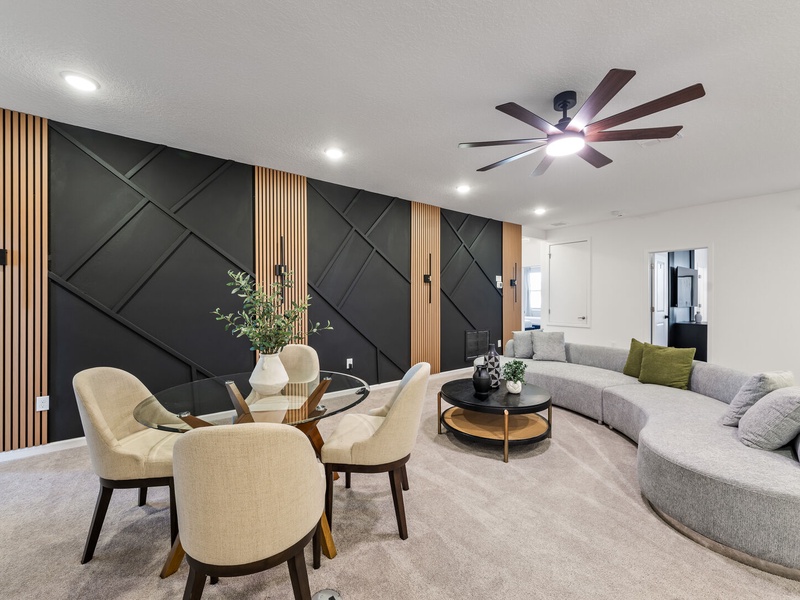 Our loft features a comfortable seating area and a coffee station for your convenience and relaxation.