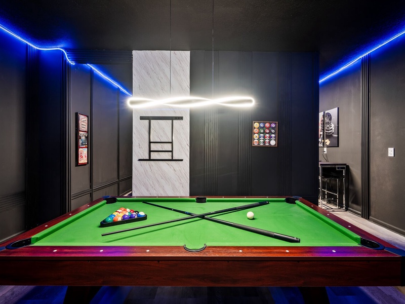 Challenge your friends to some friendly competition at the pool table!