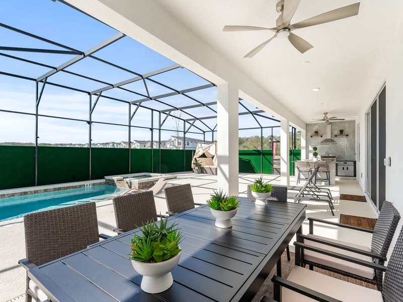 With the ideal outdoor space for al fresco meals and entertainment.