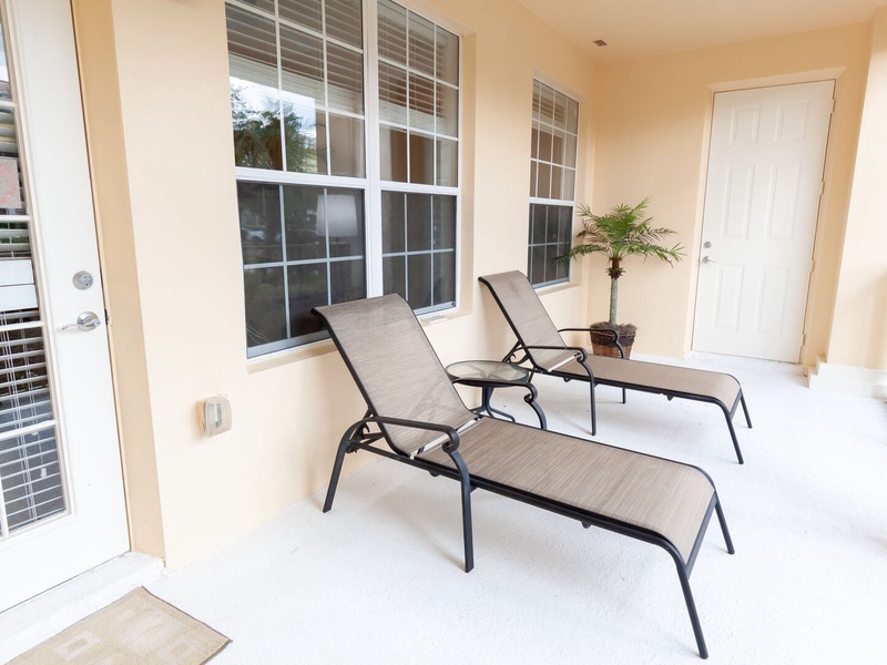 The balcony is perfect for fresh air!