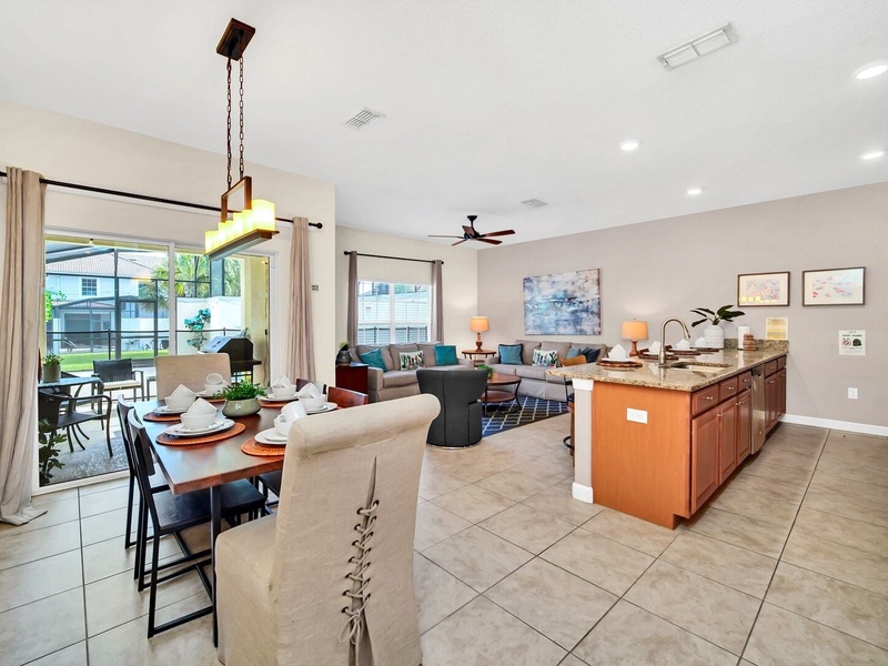 Spend an ideal time with your family and friends in the open-concept layout.