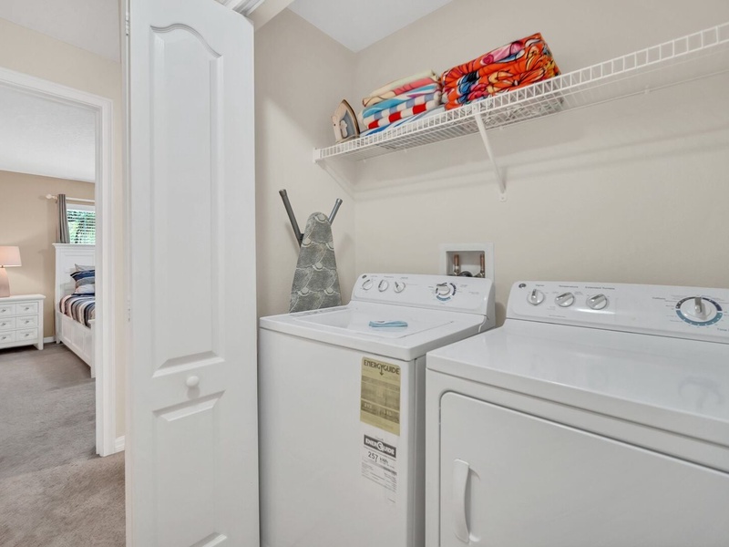 Washer and dryer at the unit, for your exclusive use.