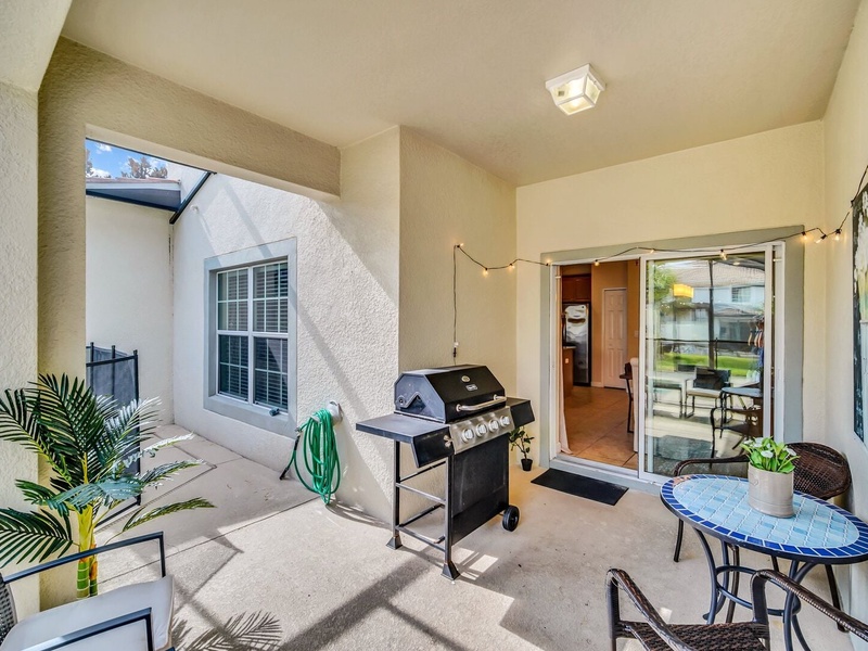 Relax and dine in the outdoor BBQ grill area.