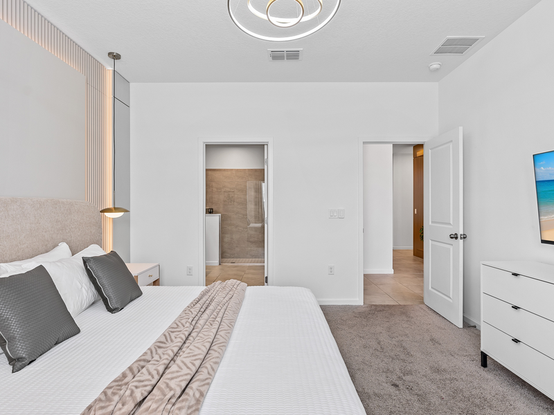 Enjoy the master bedroom's ensuite bathroom with a walk-in shower.