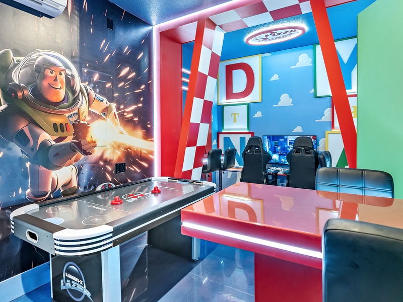 Gather friends and family for some friendly competition with an exciting air hockey match.
