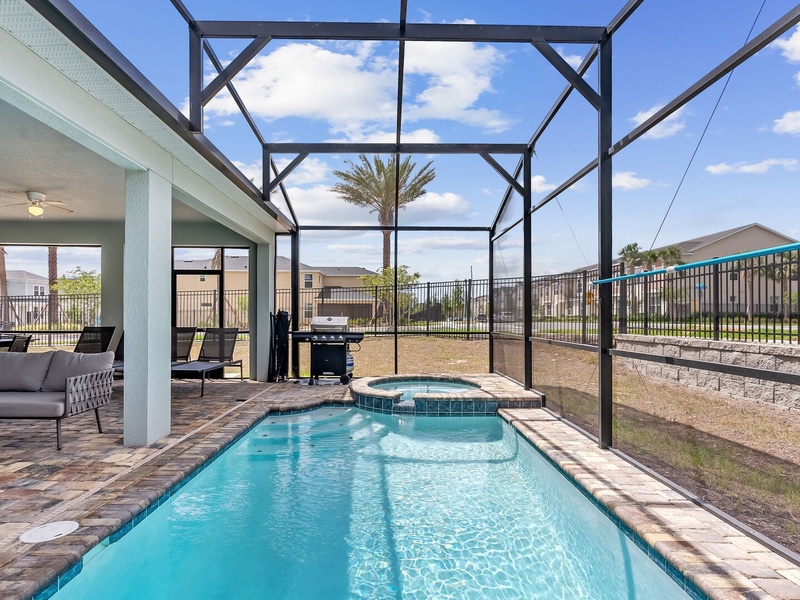 Take a refreshing dip and enjoy your own private pool anytime.