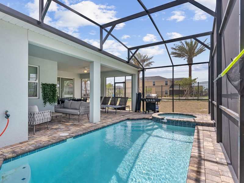 Take a refreshing dip and enjoy your own private pool anytime.