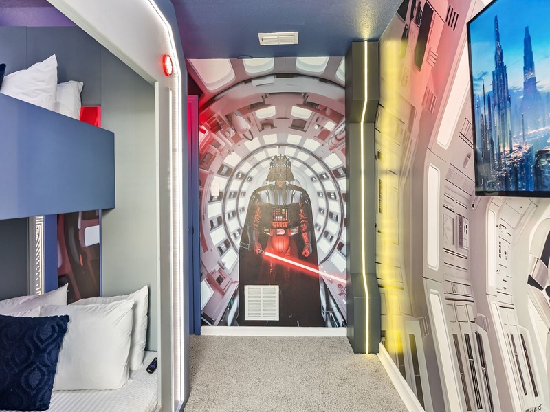 An out-of-this-galaxy Star Wars room for young Jedi and fans alike.
