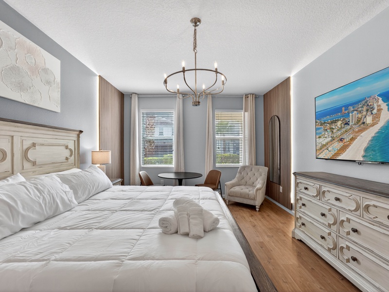 Rest in our high-quality beds after a long day at the parks.
