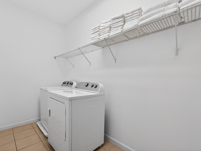 Need to do laundry? There are two laundry areas, one on each floor for your convenience.