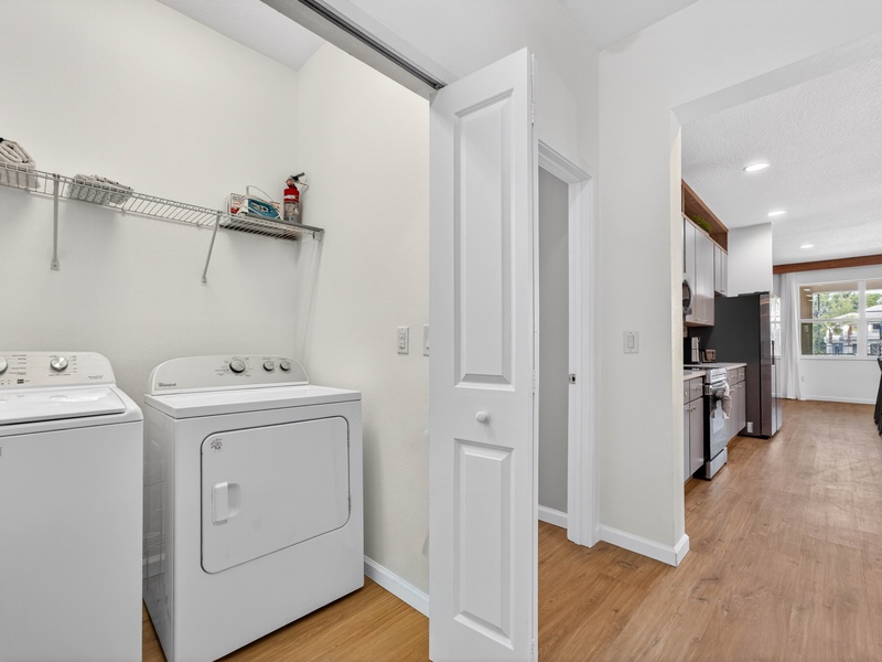 Need to do laundry? There are two laundry areas, one on each floor for your convenience.