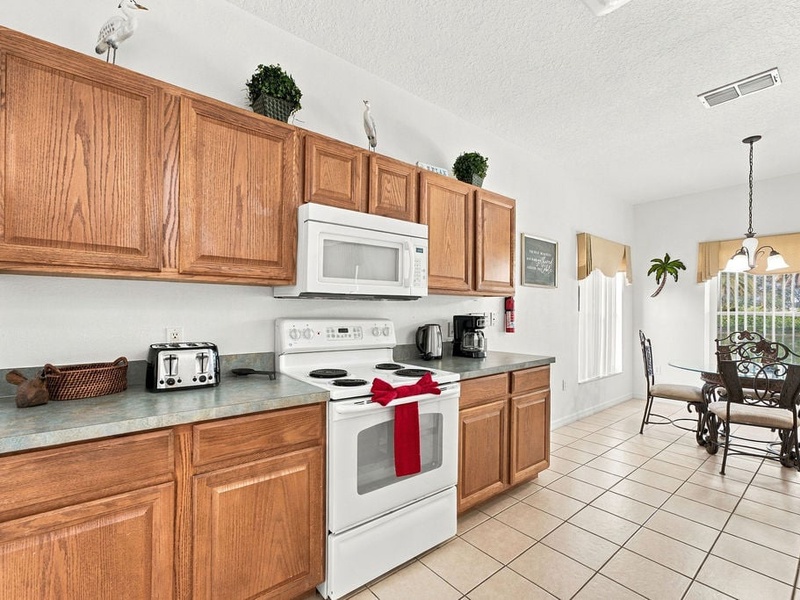Cook your favorite meals and enjoy the comforts of home while you're away.