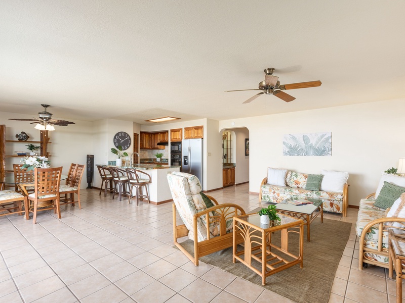 Living, Dining & Kitchen Areas