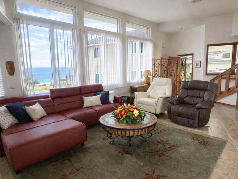 Bright, airy living room