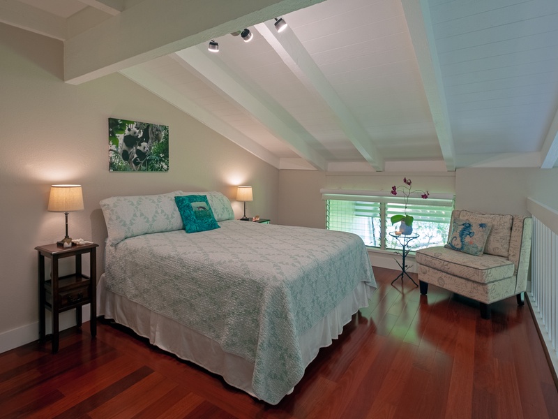 Kauai vacation rentals loft bedroom at Puamana 25B