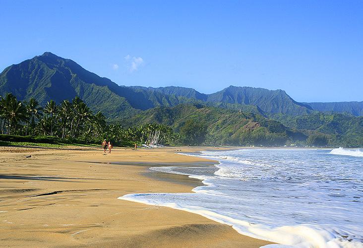Hanalei Bay beach - 10 min drive from our Kauai vacation rentals