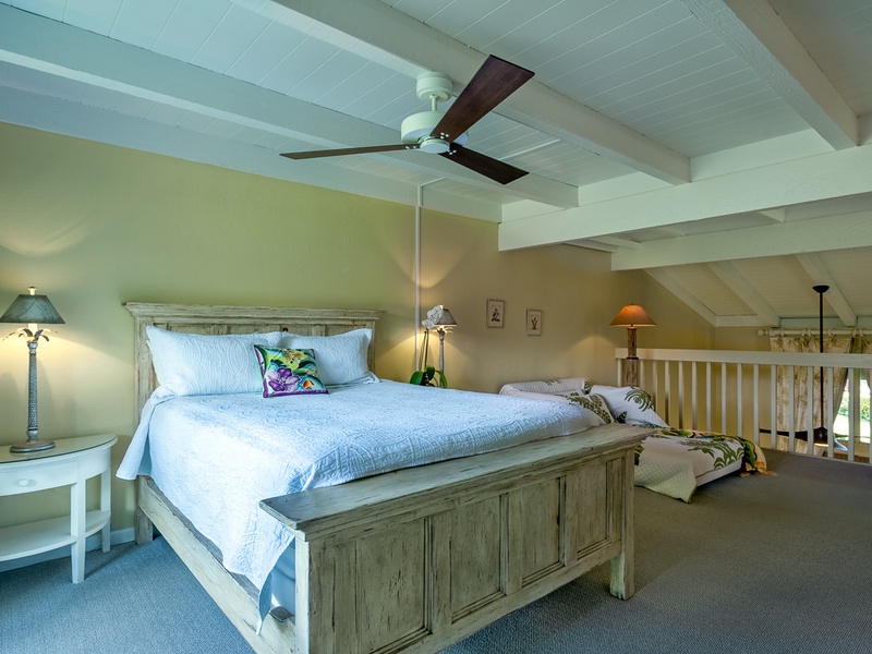 Kauai vacation rentals Puamana 21D loft bedroom
