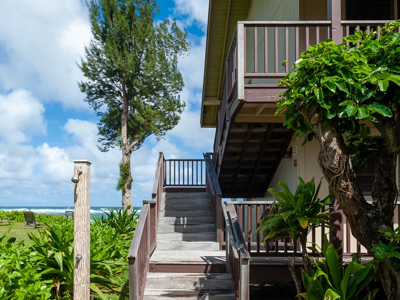 Stairs to Hanalei Colony Resort F3
