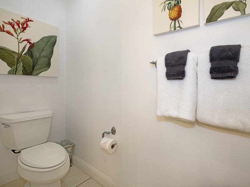 The water closet area is separated from the main bathroom as well, so you'll have a bit more privacy when doing your business!