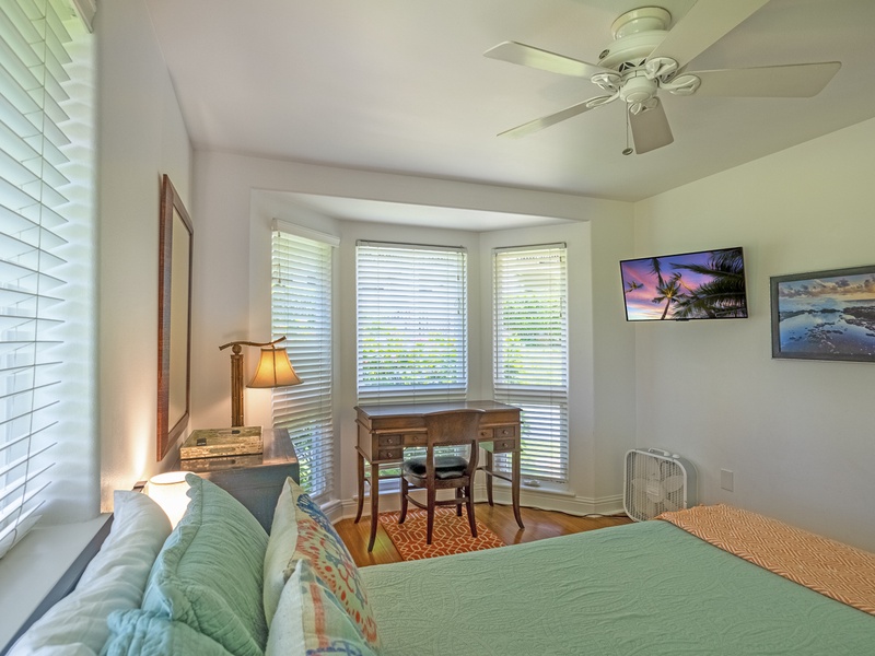 There's a small TV mounted on the wall as well, which is ideal for those of us that like to fall asleep with some background noise!