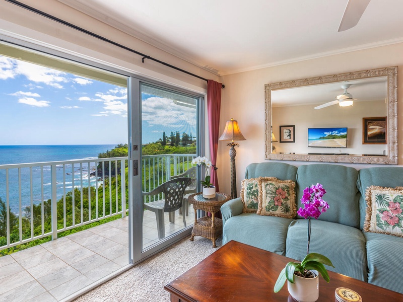 Alii Kai 4303 | Kauai Kahuna Vacation Rentals | Living Room View