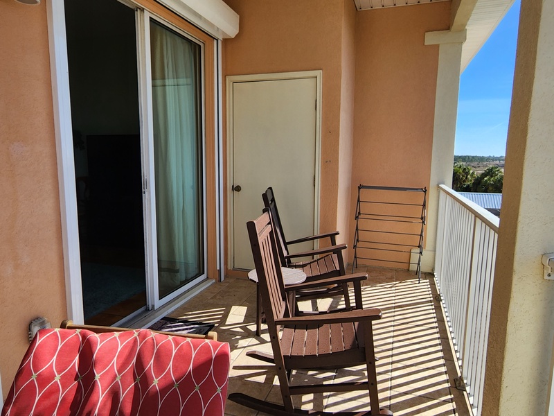 door to condo & balcony