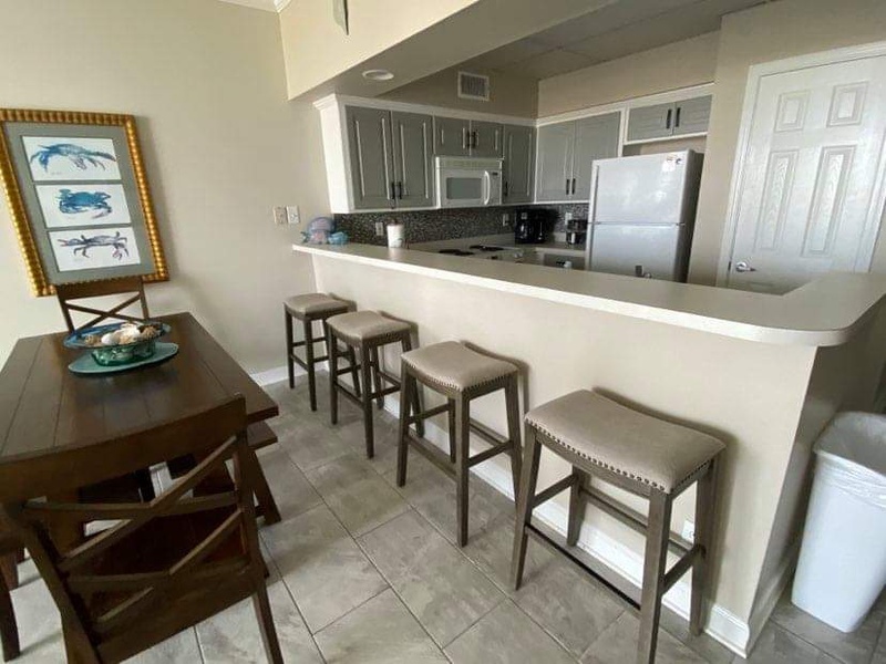 Dining area and kitchen