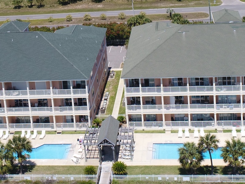 Aerial view of property