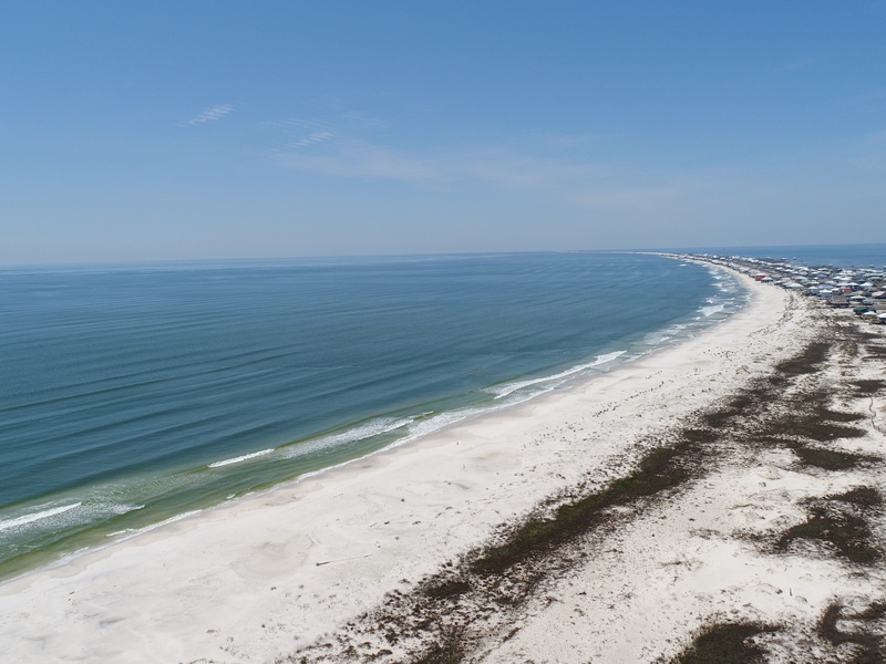 Aerial view of ocean
