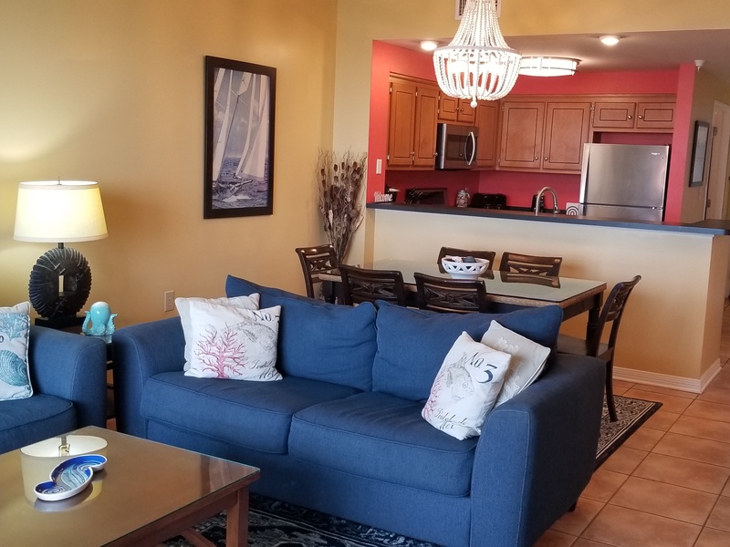 living room & kitchen