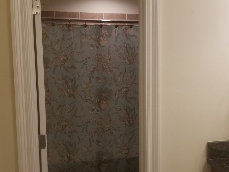 front bathroom shower & toilet