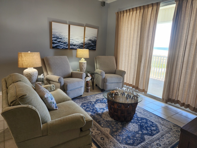 living room & balcony door