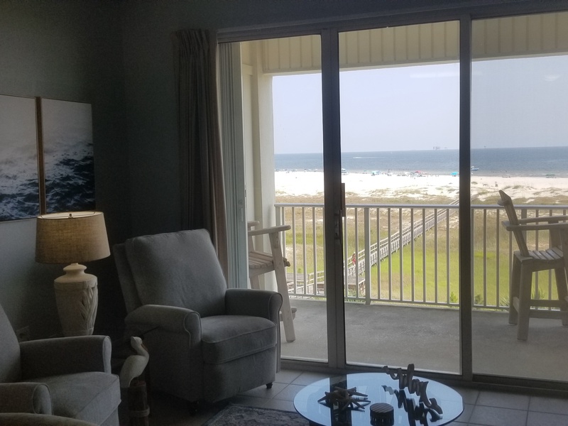 balcony door & ocean view