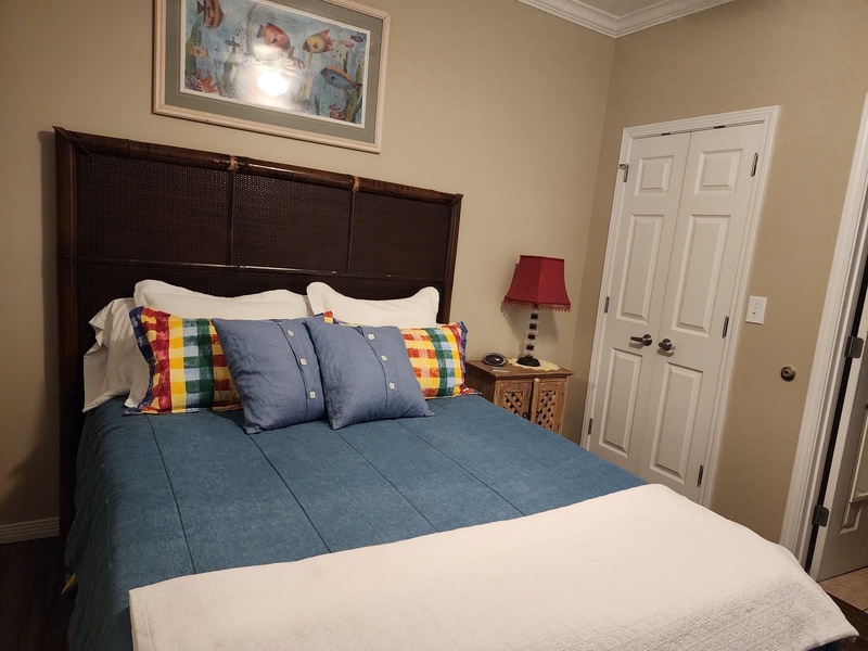 Bedroom with attached bathroom