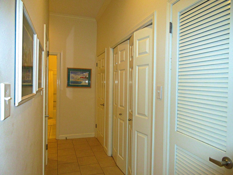 hallway and laundry room