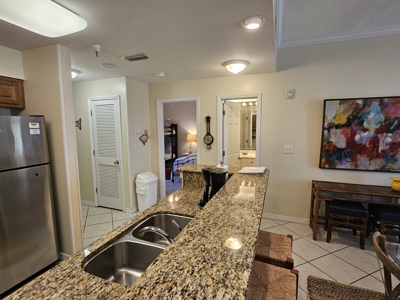 Kitchen bar area. 