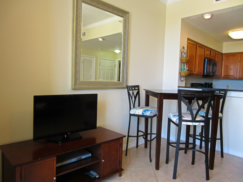 dining area & TV
