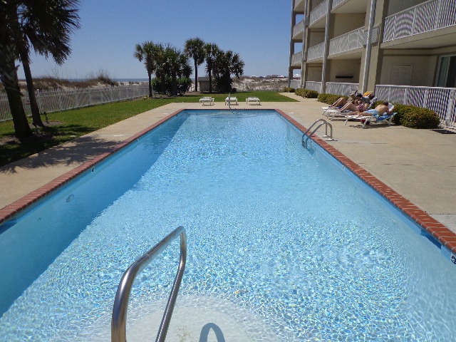 close up view of pool