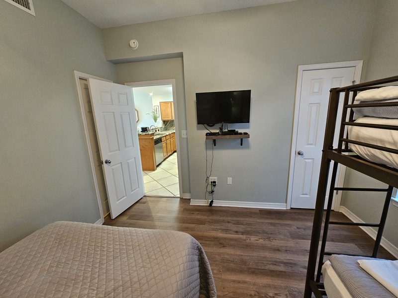 2nd Bedroom with TV and entrance to Great Room