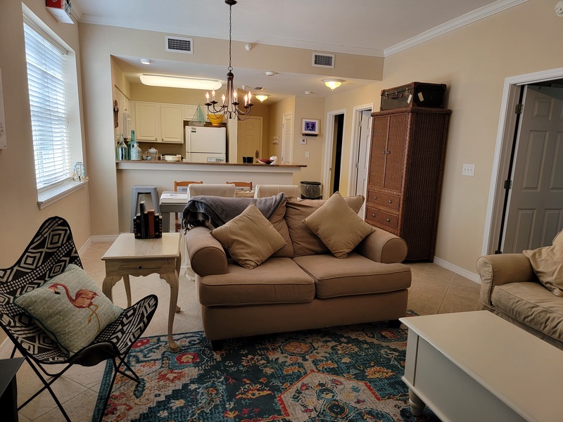 living room & dining area