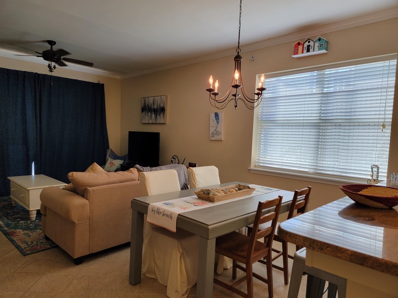 dining area & countertop